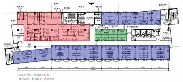 武汉泰康同济医院标准层平面图